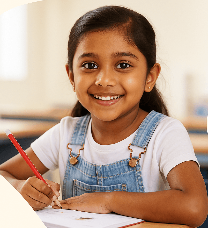 Preschooler learning joyfully at Akshram Play School Namakkal
